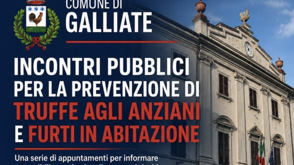 Galliate, ciclo di incontri per prevenire truffe e furti